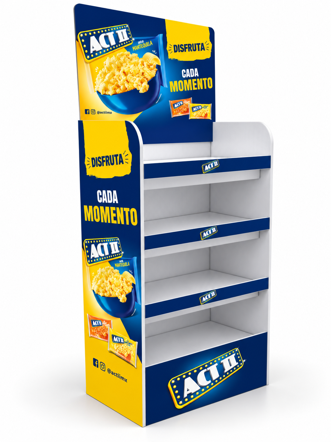 Plastic and cardboard display manufactured by Imagraphic