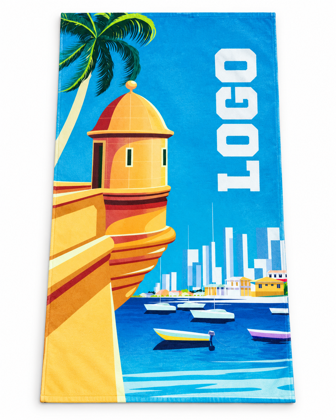 Custom towel manufactured by Imagraphic
