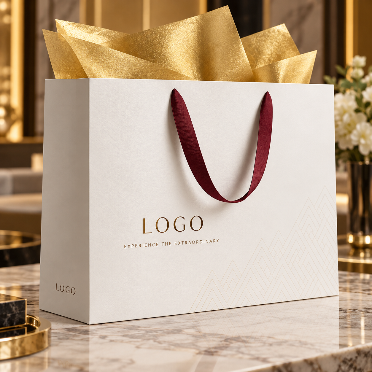 Custom paper bags manufactured by Imagraphic